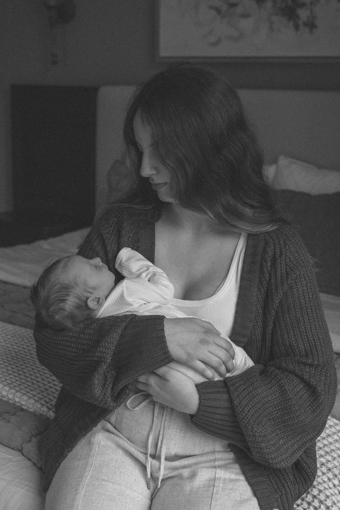 new born baby and postpartum mom
