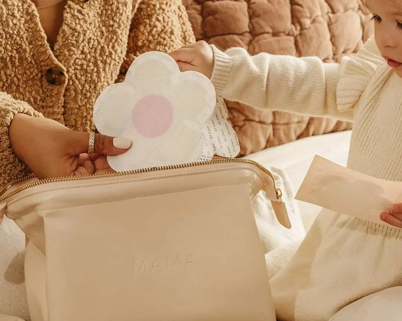 Leather carrying bag for new moms – elegant diaper pouch for daily use