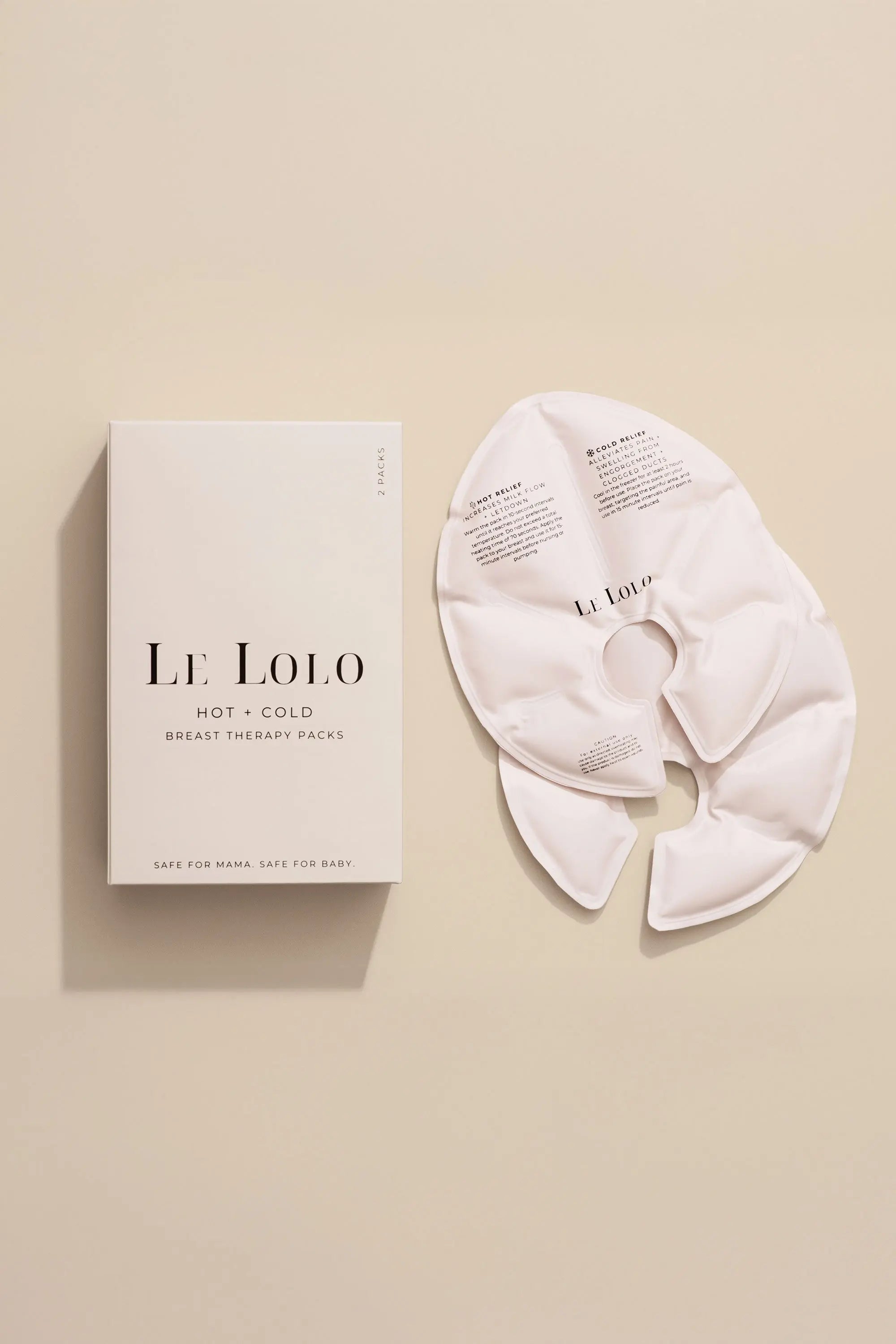 Hot and cold breast therapy packs for engorgement relief