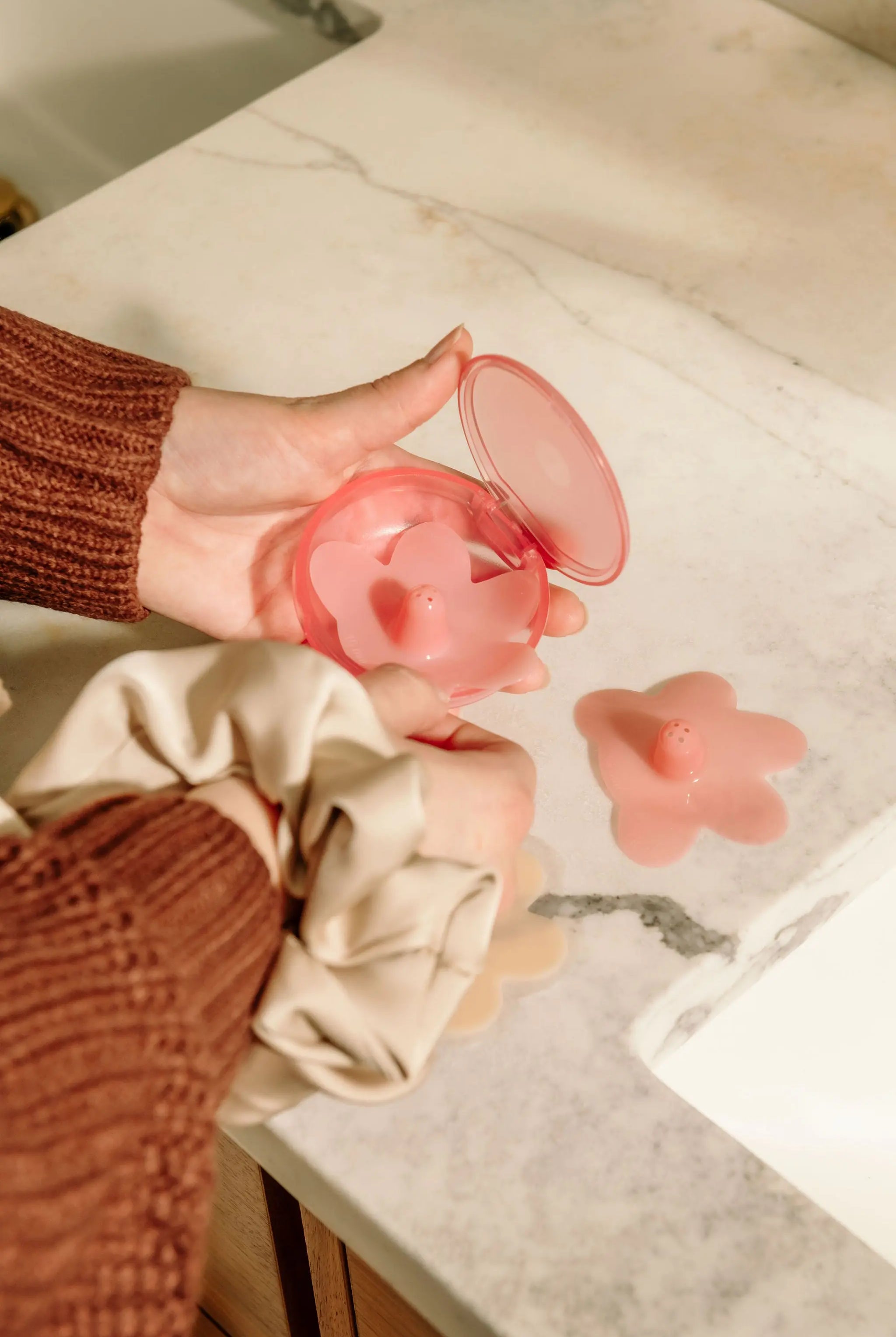 Colorful breastfeeding shields for moms with nipple pain