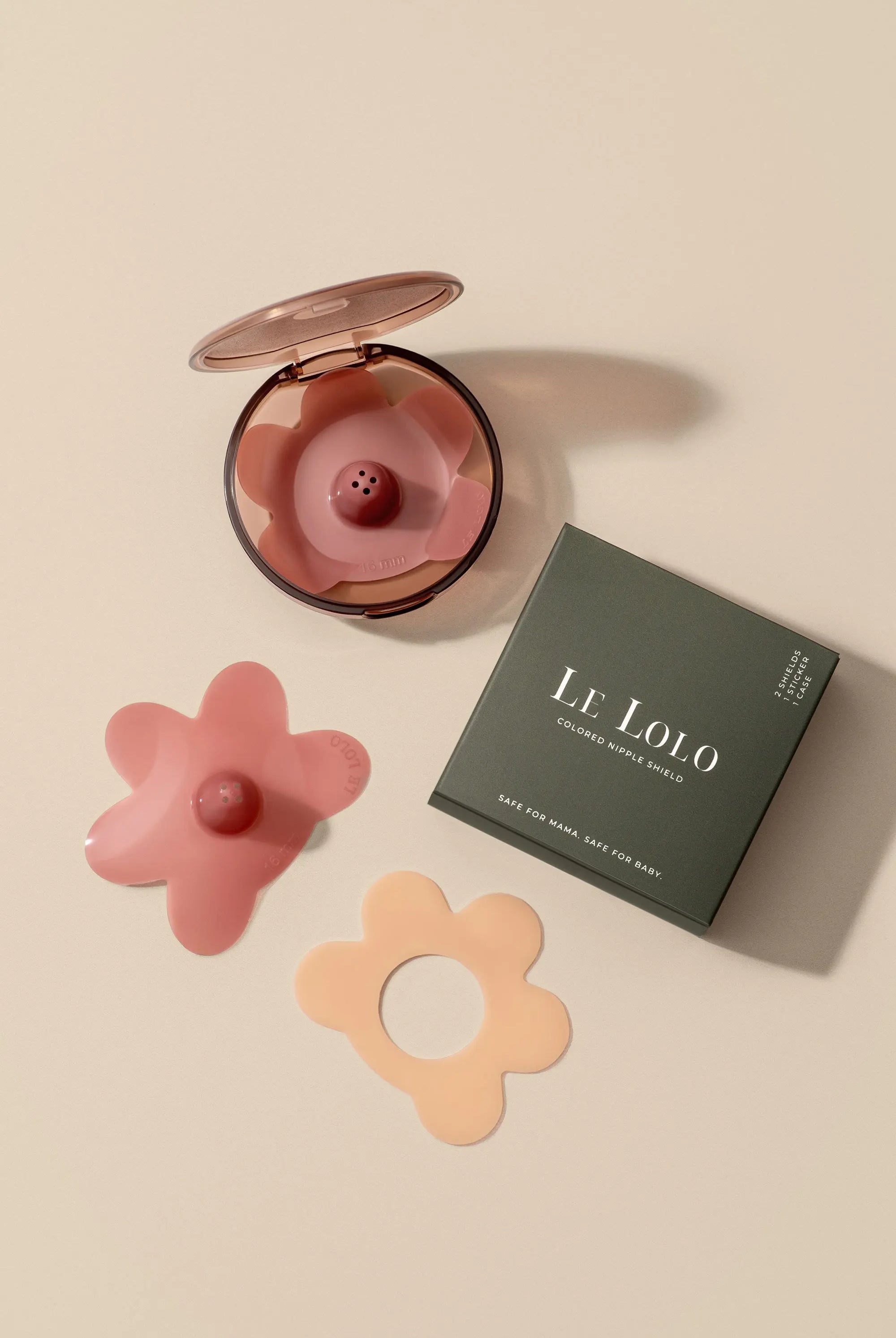 Breastfeeding nipple shields in modern aesthetic colors