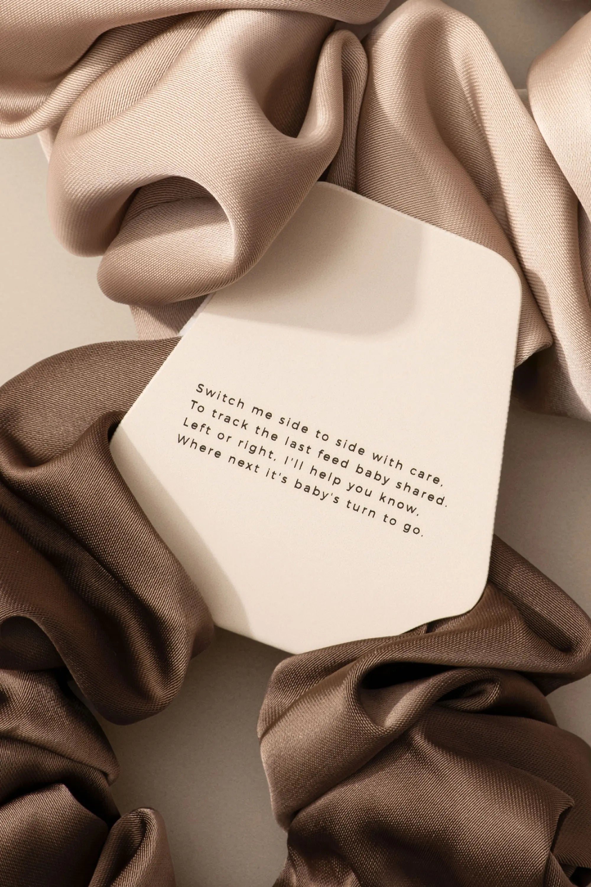 Scrunchie for remembering which breast to nurse from next