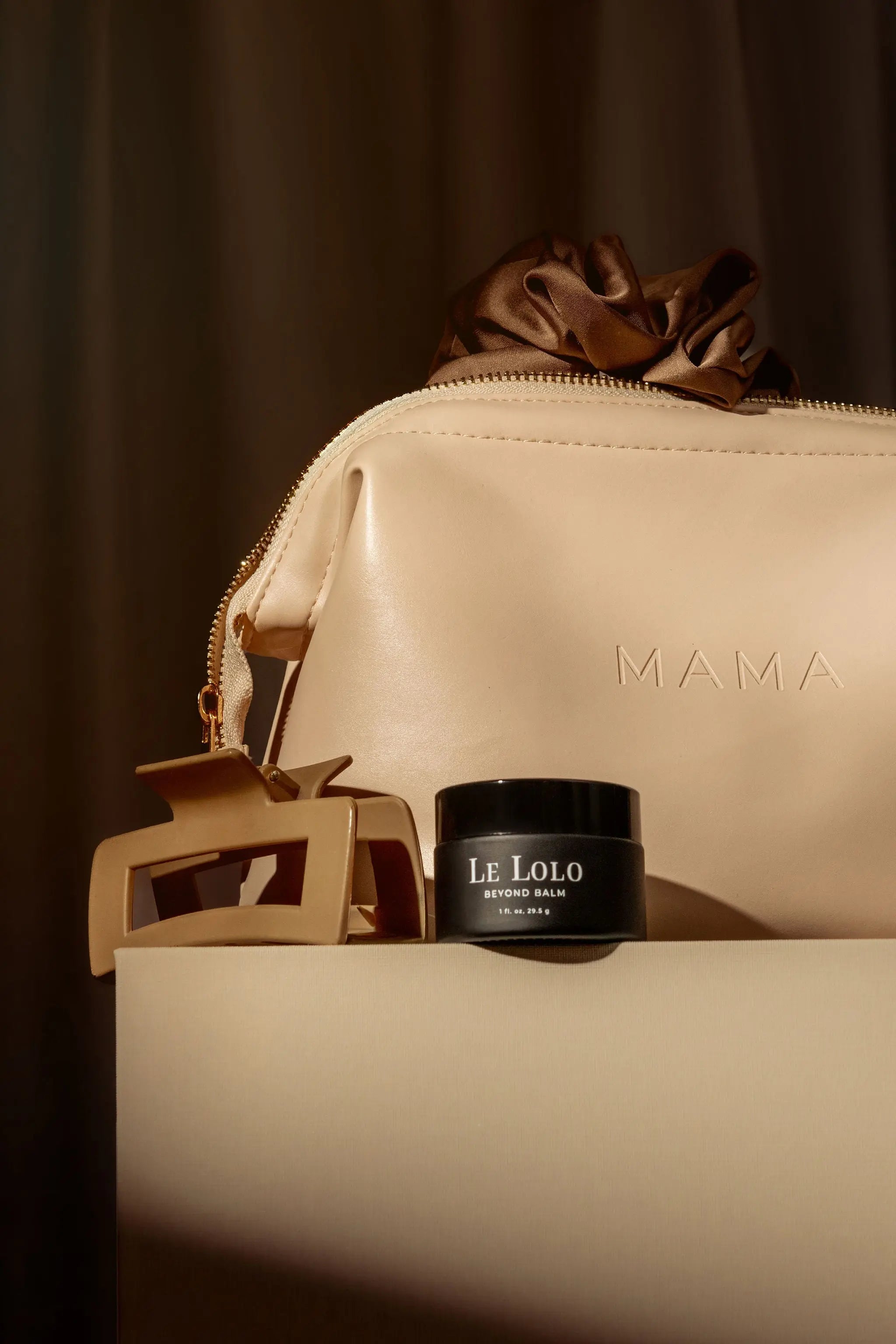 Vegan leather bag designed for postpartum moms