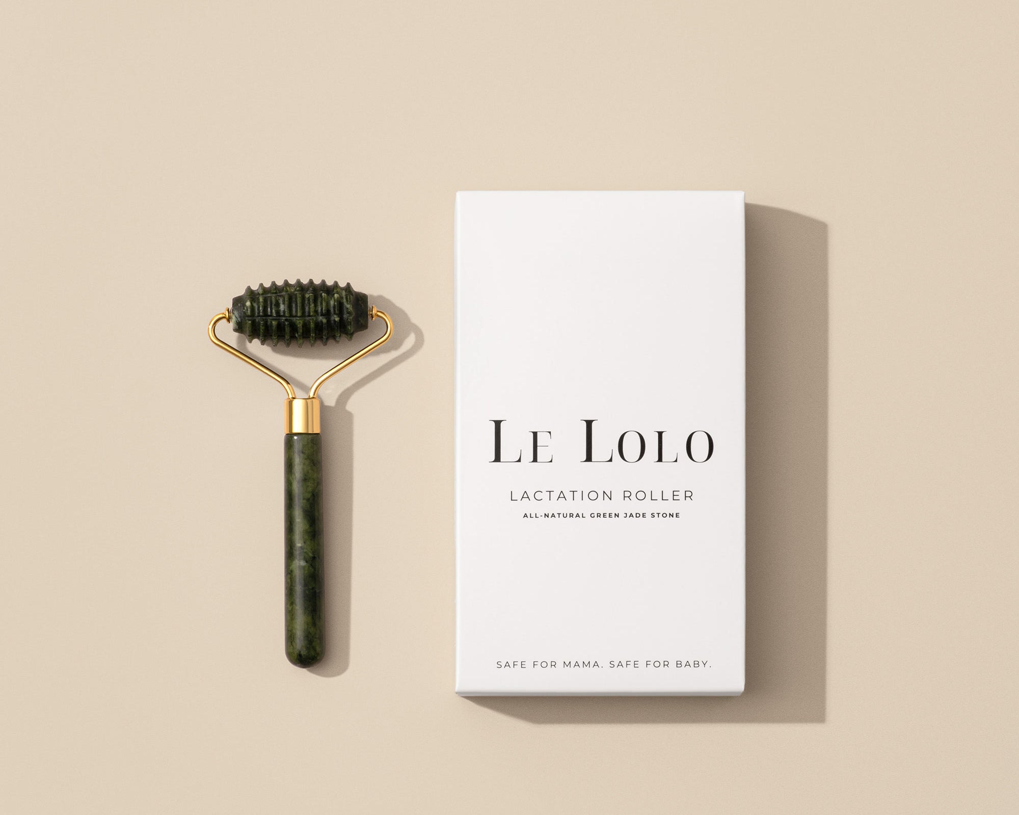 Jade lactation roller – cooling breast massage tool for new moms by Le Lolo