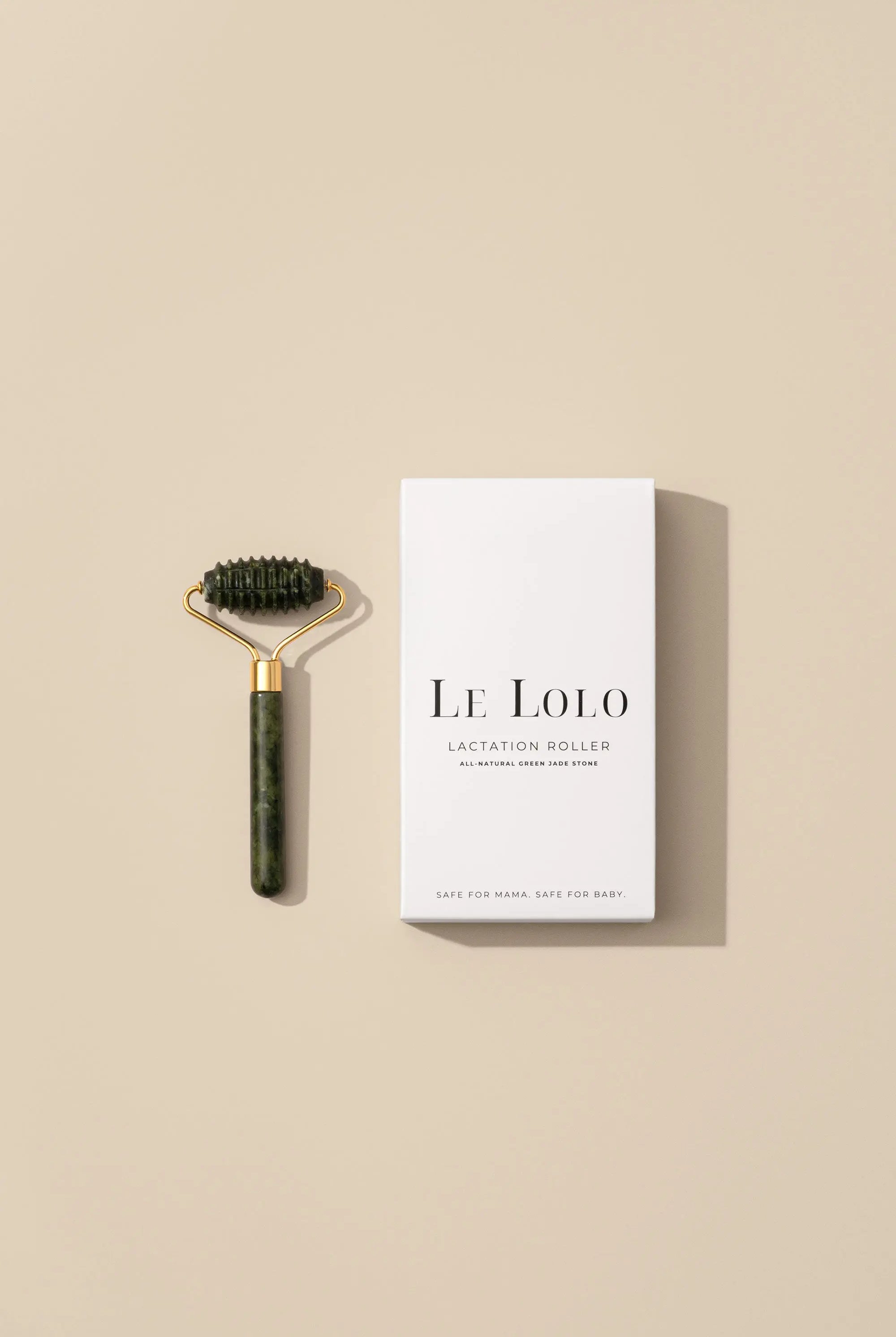 Jade lactation roller – cooling breast massage tool for new moms by Le Lolo