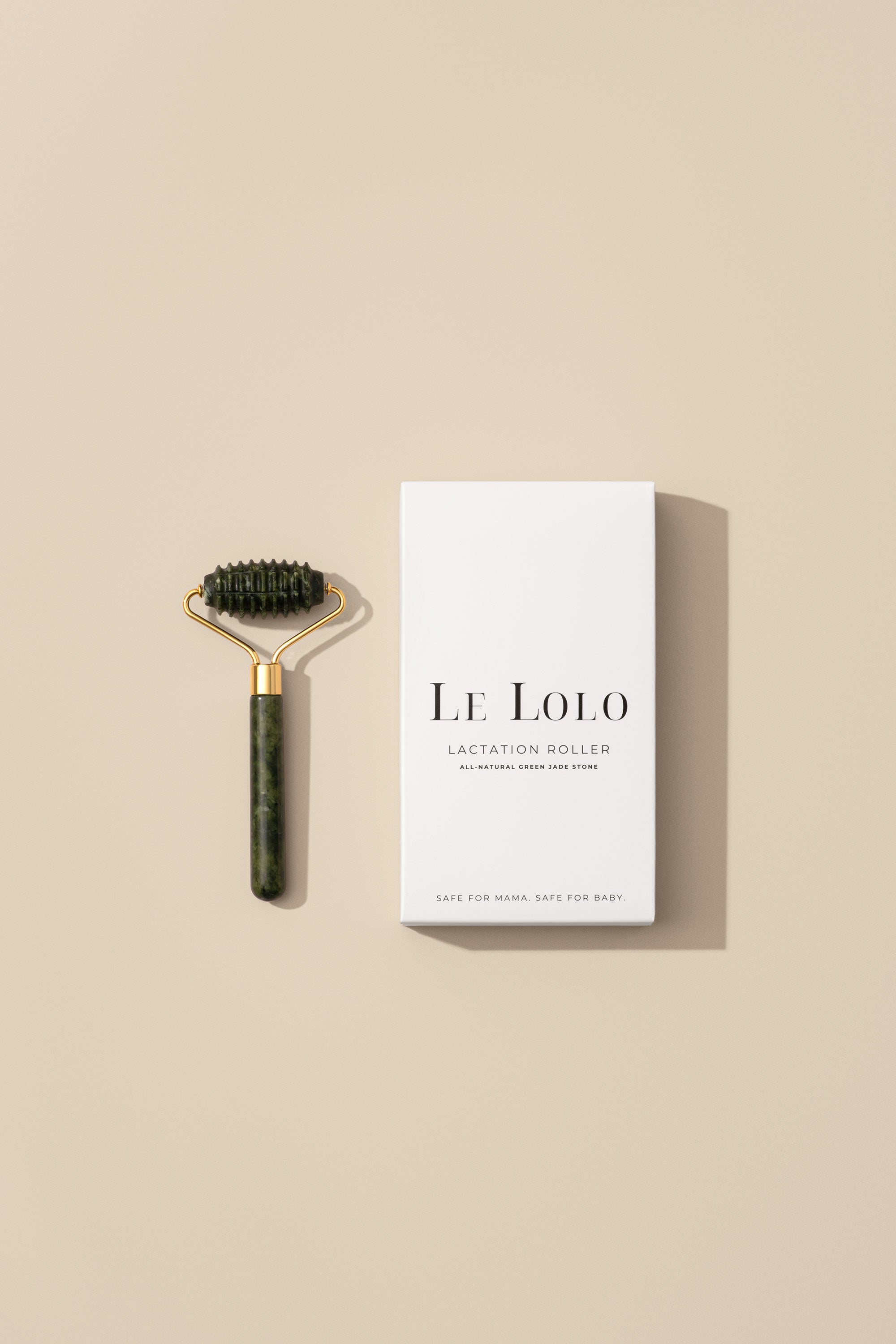 Jade lactation roller – cooling breast massage tool for new moms by Le Lolo