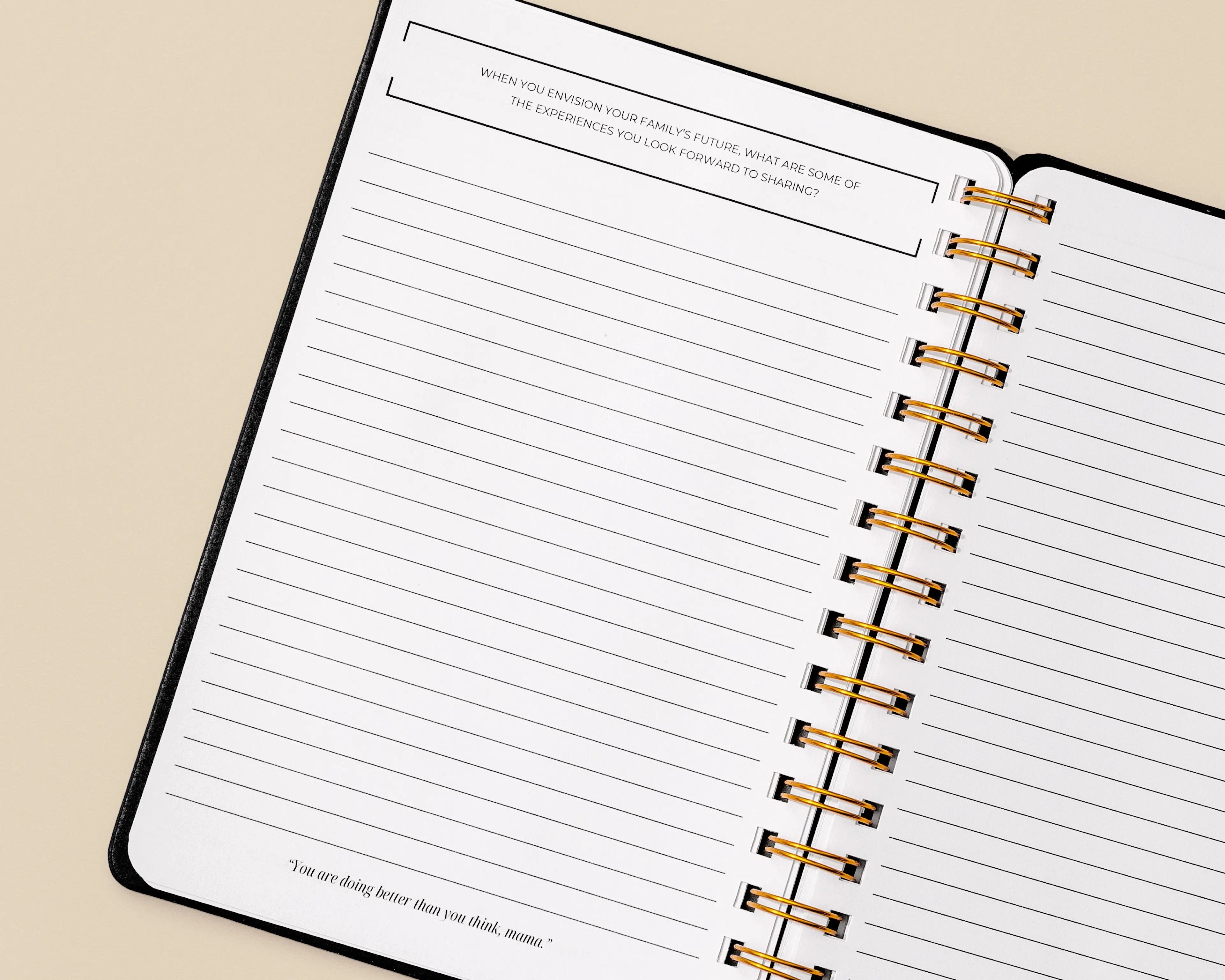 Postpartum journal – mindful self-care and wellness tracker for new moms