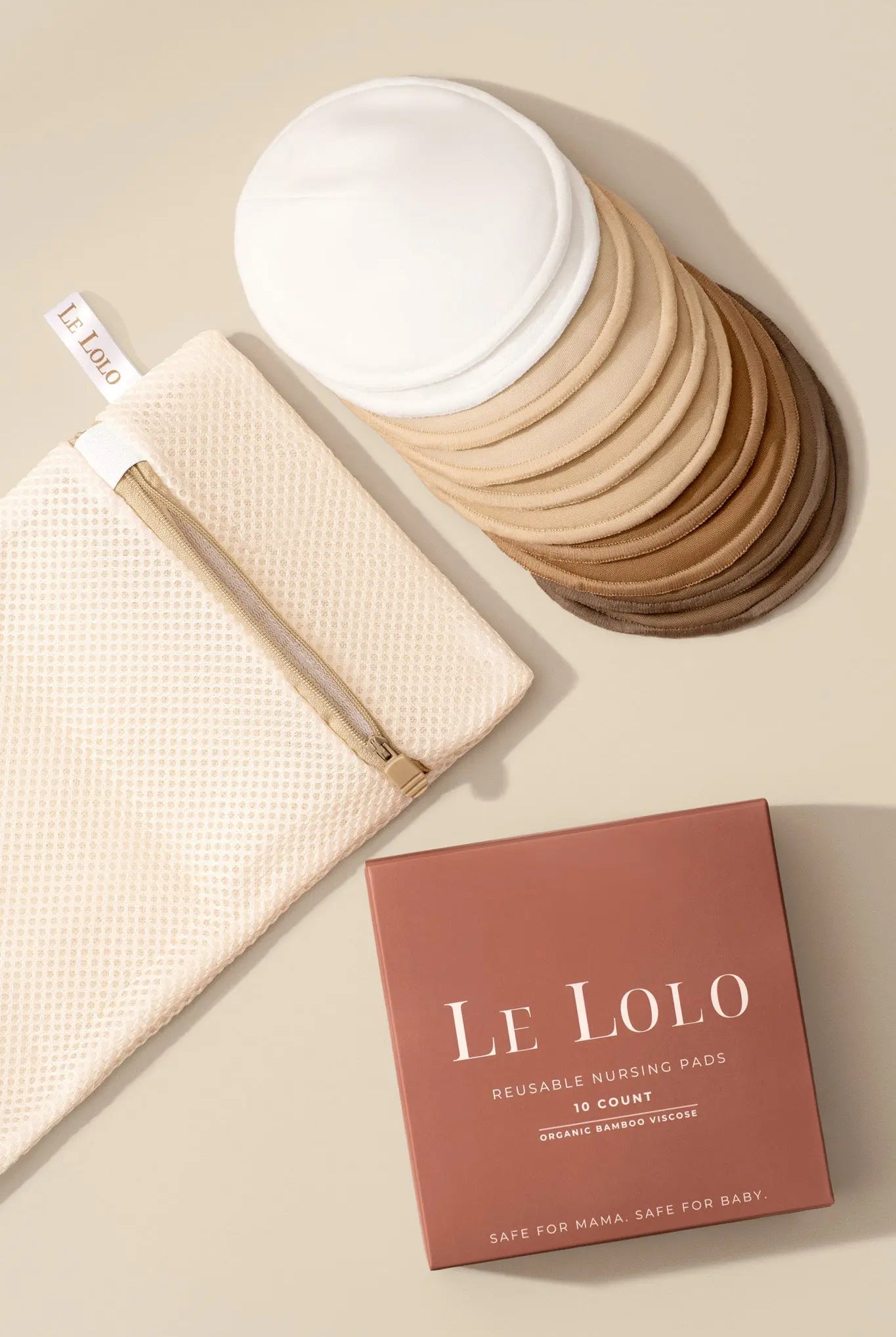 Reusable nursing pads – organic bamboo washable breast pads for new moms by Le Lolo