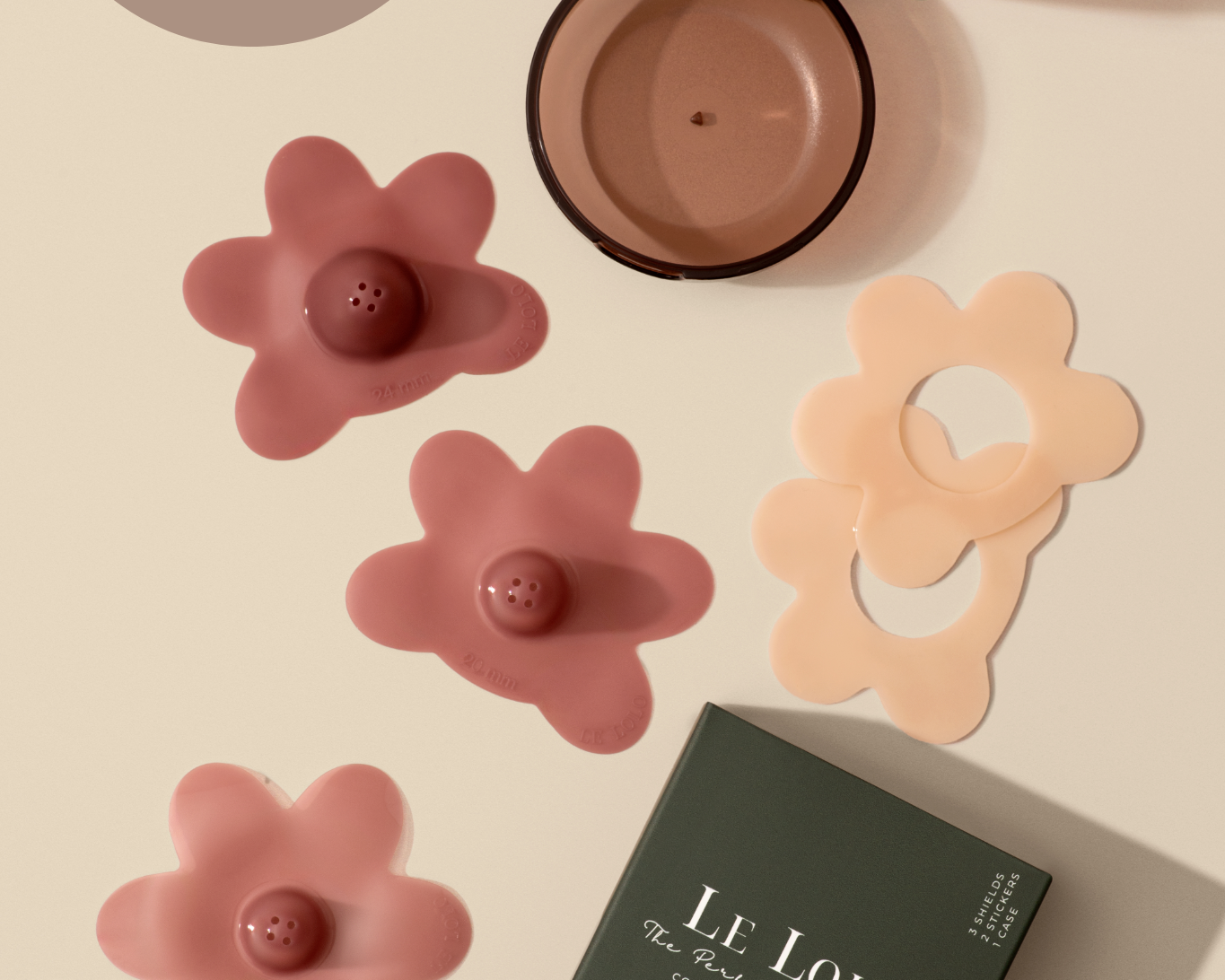 Perfect Fit Nipple Shield Set – reusable silicone nipple protector set for breastfeeding and nipple care comfort by Le Lolo