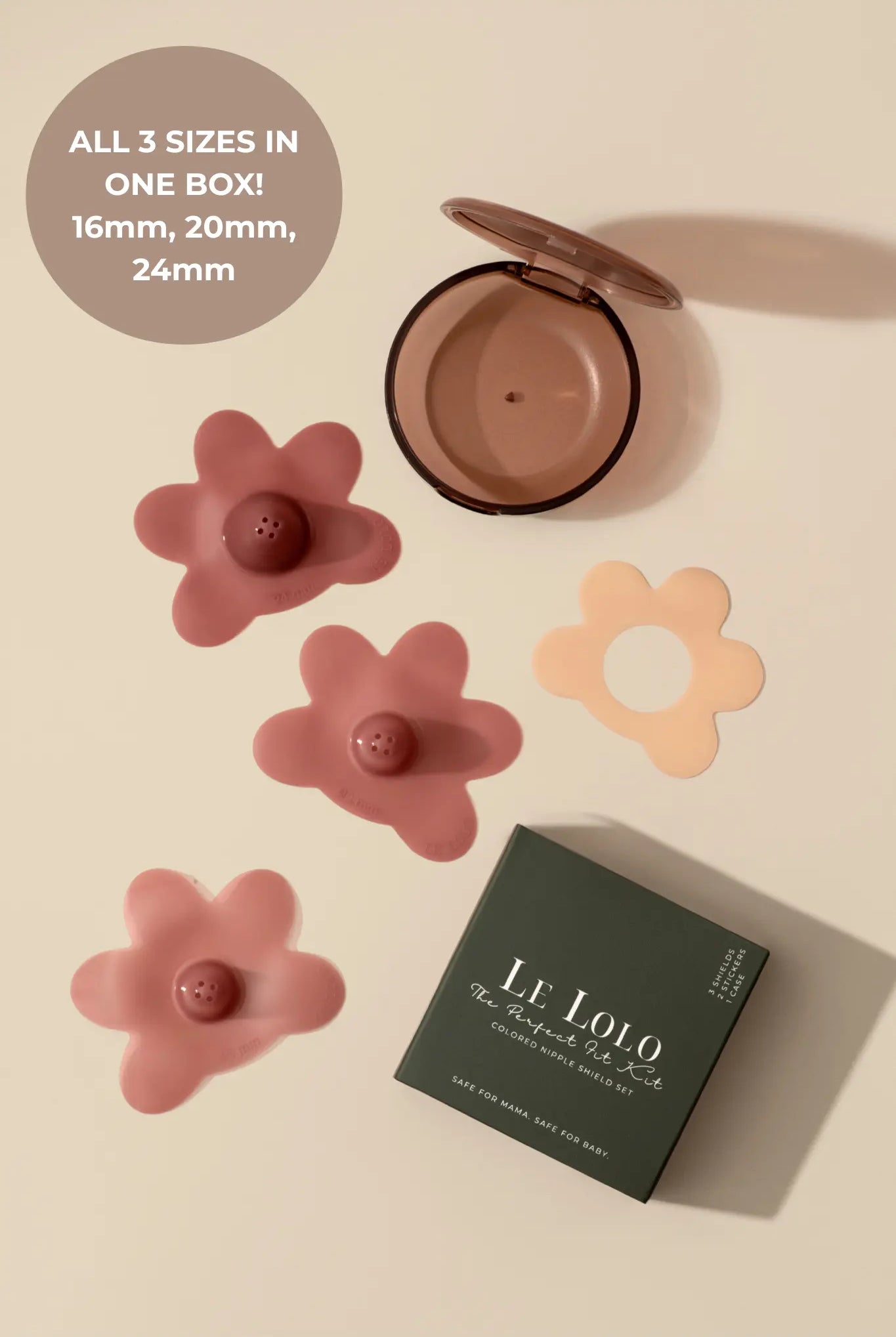 Le Lolo nipple protector while using a nipple shield for breastfeeding