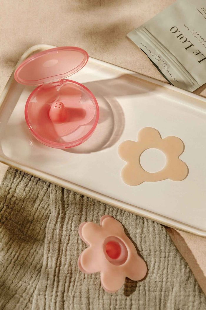 Le Lolo nipple shield and nipple shield sticker for breastfeeding moms