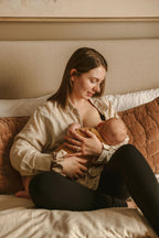 Breastfeeding mom using Cross-Cradle Breastfeeding Hold