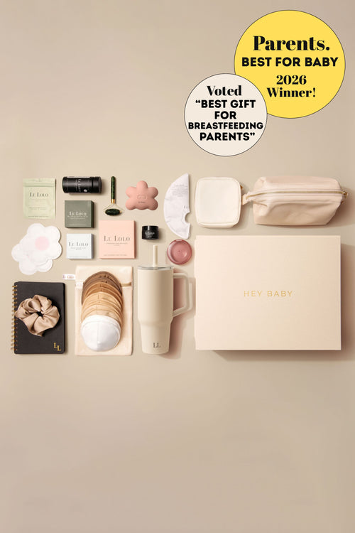 Le Lolo postpartum collection of breastfeeding supplies named 'Best Gift for Baby 2026' by Parents Magazine