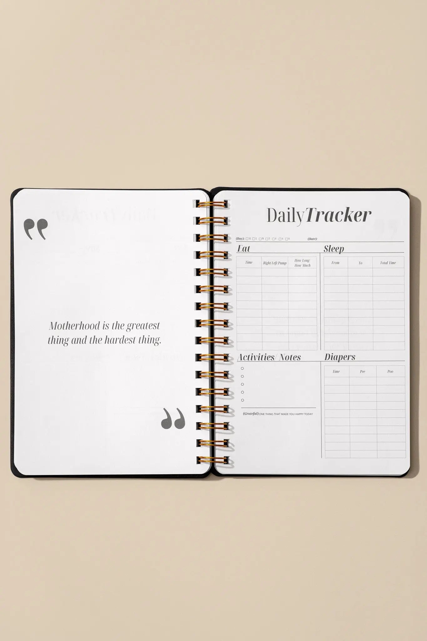 Guided motherhood journal for mental health support