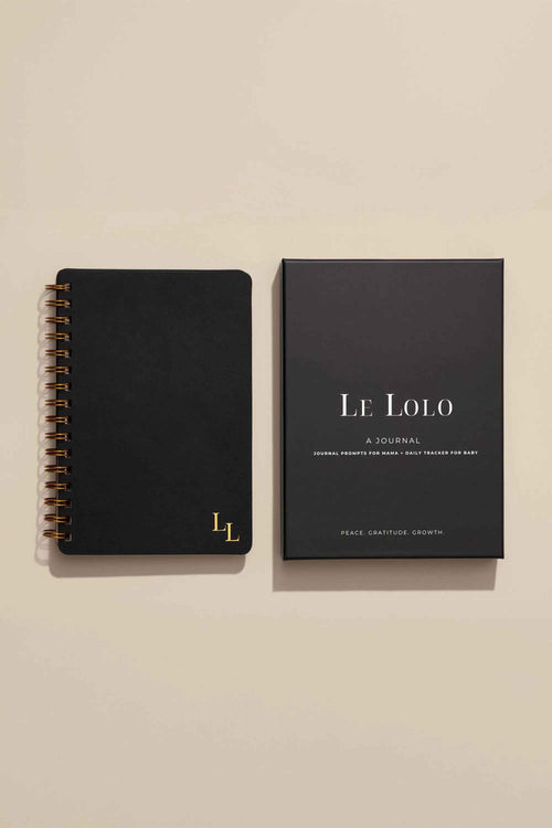 Le Lolo postpartum journal with prompts for mama