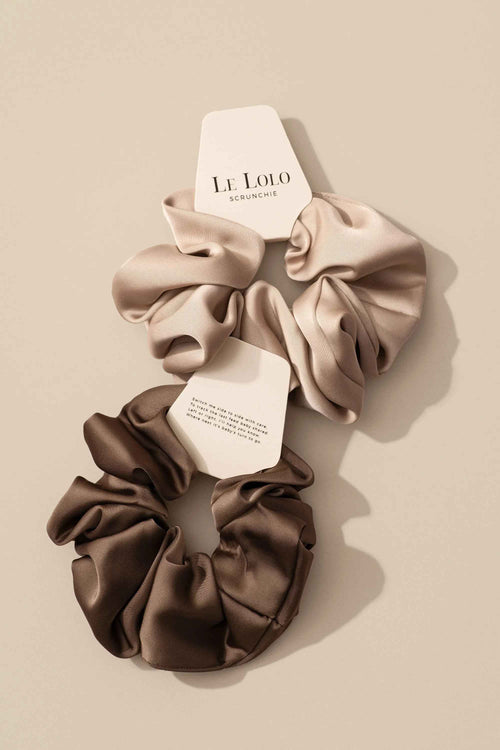 Soft satin nursing reminder scrunchie