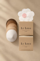 Le Lolo Nursing Pad Duo with reusable bamboo nursing pads and disposable nursing pads for breastfeeding leak protection.